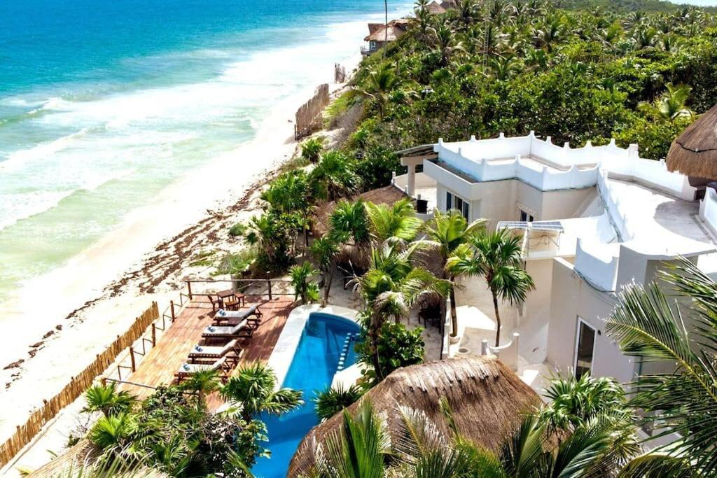 Luxury 5-Br Beachfront Home In Tulum Casa Sofia Gato المظهر الخارجي الصورة
