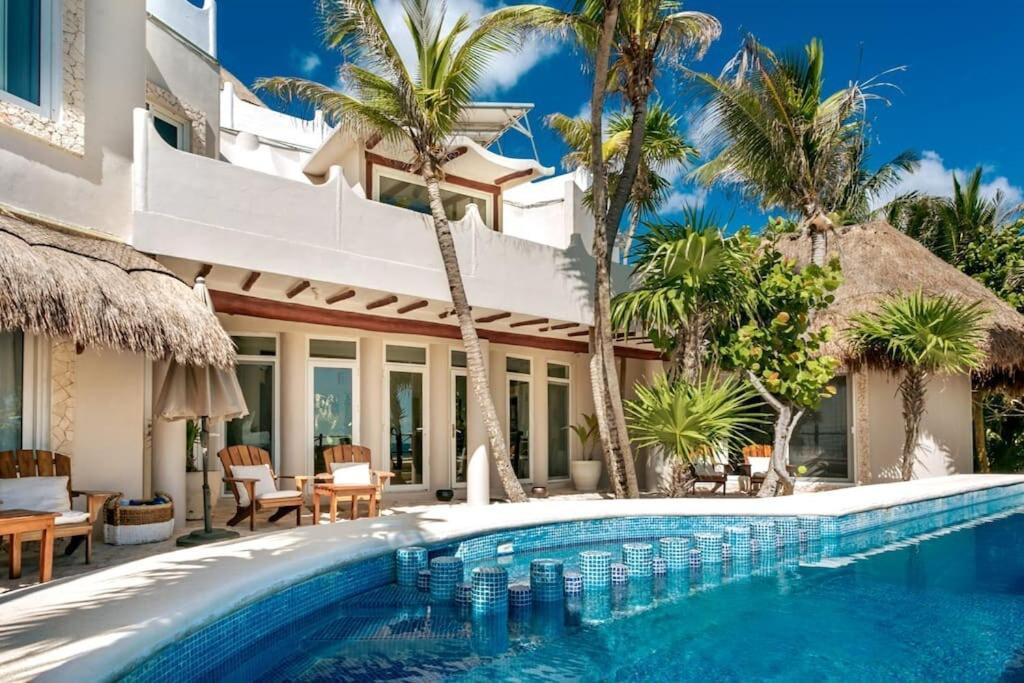 Luxury 5-Br Beachfront Home In Tulum Casa Sofia Gato المظهر الخارجي الصورة